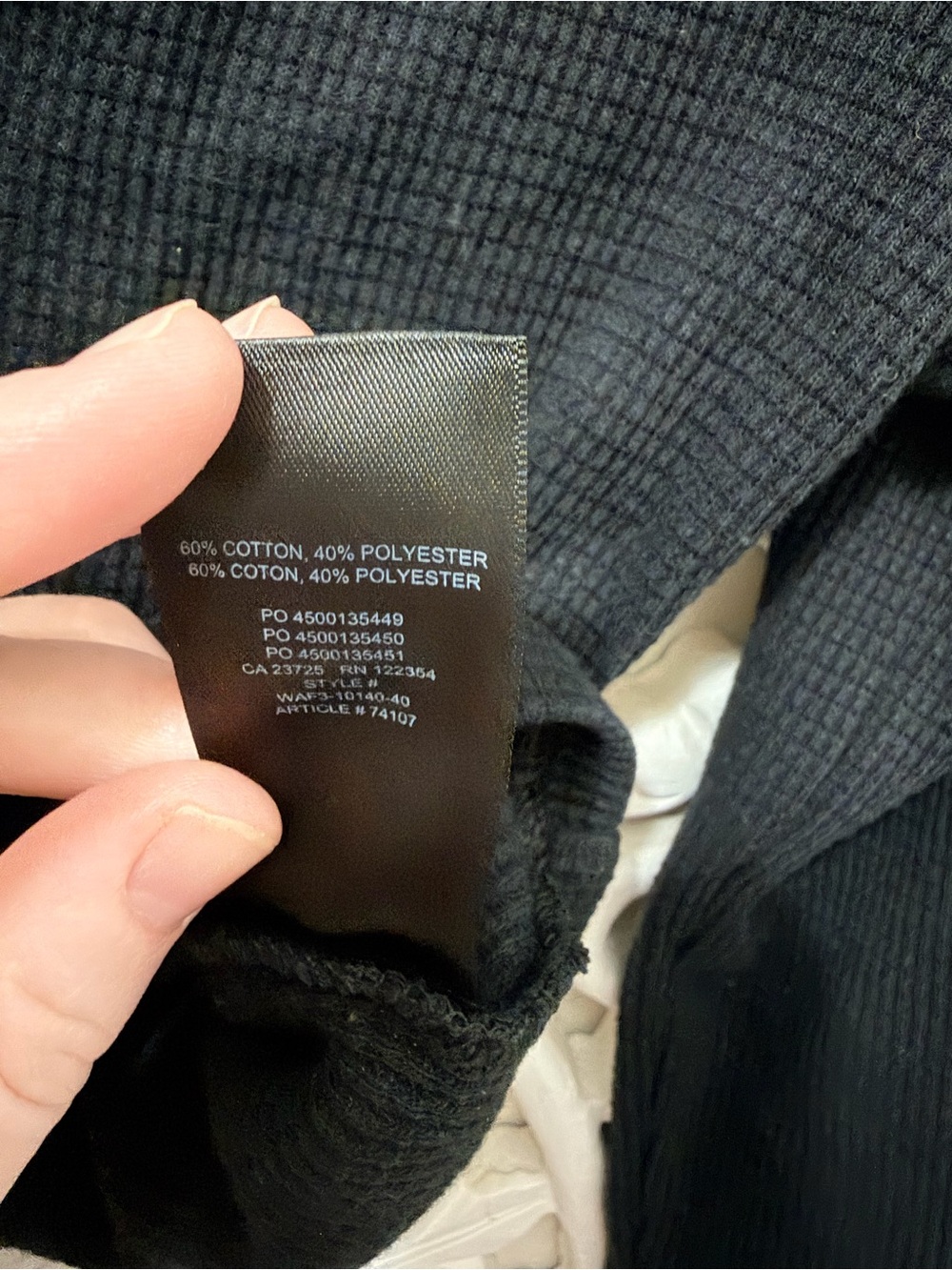 TNA Aritzia Waffle Scoopneck Longsleeve Black Size M - Picture 3 of 6
